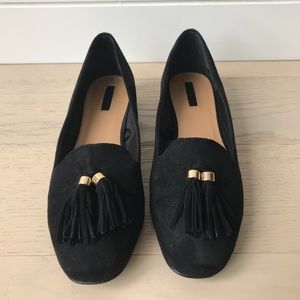 H&M Black Tassel Moccasins size 8
